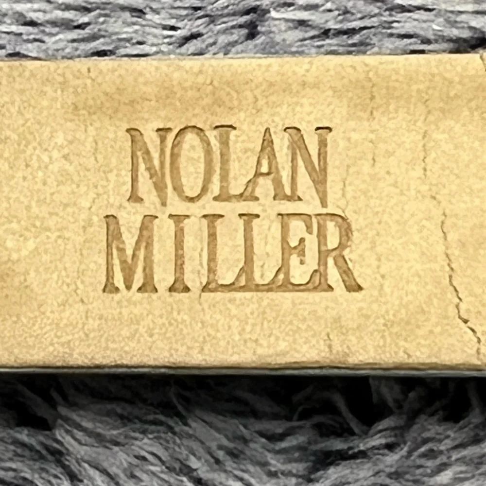Nolan Miller Vintage Rhinestone Encrusted Bezel Light Blue Leather Band Watch